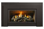 Fireplace faceplate in black